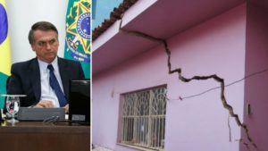 Bolsonaro manda apurar causas de tremores e fissuras em bairro de Maceió