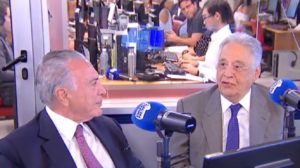 Ex-presidentes Fernando Henrique Cardoso e Temer debatem sobre crises no governo