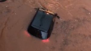 Temporal alaga ruas, ‘tesourinhas’, estação de metrô e derruba árvores em Brasília