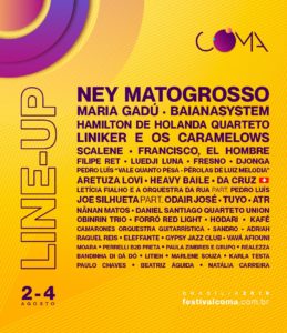 Festival CoMA anuncia atrações, entre elas Ney Matogrosso e Maria Gadú