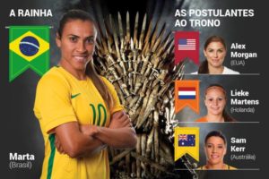 Copa do Mundo feminina: as candidatas ao trono da rainha Marta