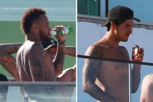Em maratona de festas no Rio, Neymar bebe cerveja; Medina, Toddynho