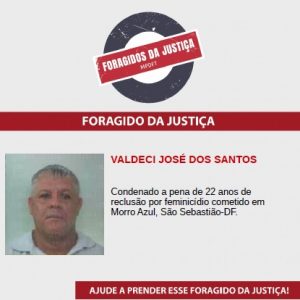 Projeto Foragidos: MPDFT pede apoio da população para localizar fugitivo que matou jovem em São Sebastião