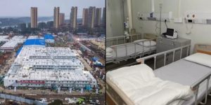 Hospital construído a 30 km do centro de Wuhan, epicentro do coronavírus