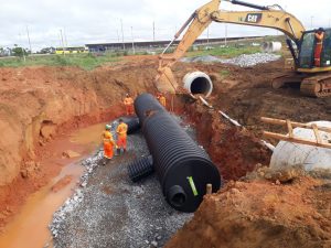 Obra no estacionamento da UnB Gama chega a 75% de conclusão