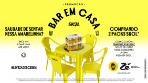 Por uma quarentena mais leve, Skol leva clima de bar e diversão para a casa dos consumidores
