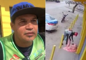 Vídeo: quem é o mototaxista que cobriu idosa com frio na calçada