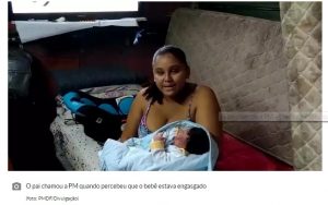 VÍDEO: PM salva bebê de 15 dias engasgado com leite materno