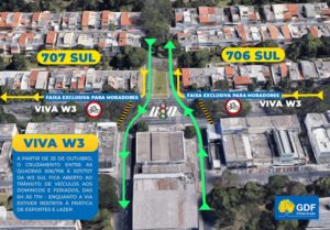 Viva W3 terá cruzamento liberado para carros a partir de domingo