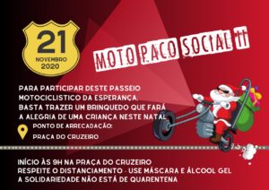 Participe do Moto Paco Social II no dia 21 de novembro em Brasília
