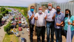 Com apoio de Caiado, Joseleide Lázaro faz a maior carreata do município de Padre Bernardo