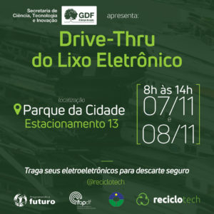 PLANO PILOTO RECEBERÁ DRIVE THRU DO LIXO ELETRÔNICO MAIS UMA VEZ