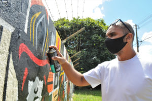 Grafite para celebrar o aniversário de Ceilândia