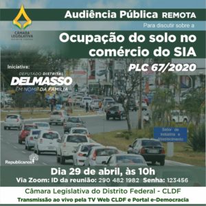AUDIÊNCIA PÚBLICA DEBATERÁ SOBRE A OCUPAÇÃO DO SOLO NO COMÉRCIO DO SIA