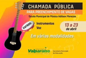 EDUCAÇÃO ABRE PERÍODO DE INSCRIÇÕES PARA O PREENCHIMENTO DE VAGAS NA ESCOLA MUNICIPAL DE MÚSICA