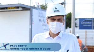 Paco acompanha obra de instalação do hospital acoplado de Samambaia