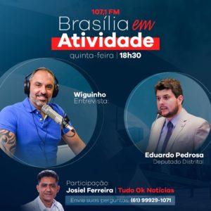 Eduardo Pedrosa estará na Rádio Atividade nesta quinta (20)