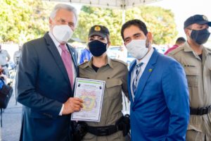 Caiado inaugura 45° Batalhão de Polícia Militar e entrega 36 viaturas, em Aparecida de Goiânia