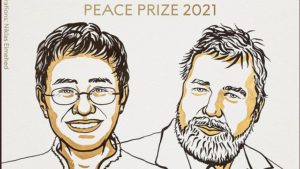 Jornalistas Maria Ressa e Dmitry Muratov recebem Nobel da Paz