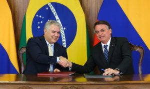 Presidentes Bolsonaro e Iván Duque se reúnem em Brasília