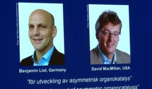 Nobel de Química é concedido a Benjamin List e David W.C. MacMillan