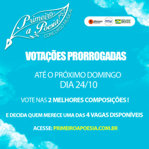 Festival Primeiro, a Poesia: Prazo para votação é prorrogado até 24 de outubro