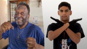 Pelé responde homenagem do Luva de Pedreiro: ‘Receba o meu abraço’