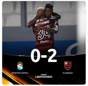 Flamengo vence Sporting Cristal por 2 a 0