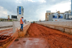 Pista exclusiva do BRT no Túnel de Taguatinga passa por impermeabilização