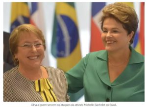 Governo vai protestar contra agressões de Bachelet ao Brasil