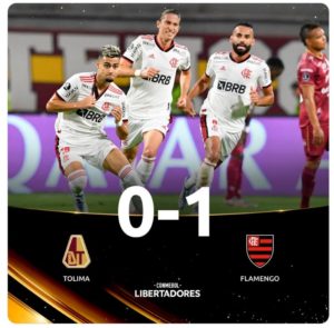 Flamengo parte na frente do Tolima na busca por quartas