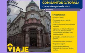 Passeio cultural em Santos-SP é o próximo destino do Sesc-DF