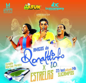 Pentacampeões pela Seleção Brasileira fazem jogo de futebol em São José dos Campos (SP)