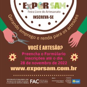 EXPORSAM: feira livre do artesanato abre inscrições para Artesãos locais