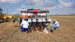 É logo ali: foi dado início ao plantio da competição de cultivares de soja da AgroBrasilia 2023