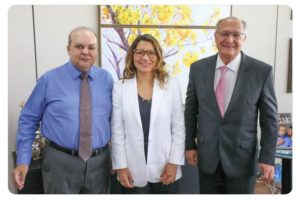 Janja e Alckmin visitam Ibaneis Rocha no Buriti