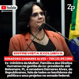 2ª temporada do podcast Zona Política estreia nesta terça-feira (23.05) com a Senadora Damares Alves