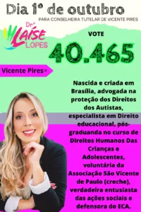 Drª Laíse Lopes: Advogada e defensora dos direitos das crianças e adolescentes