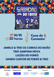 Sabadão do Forró: Casa do Cantador recebe festival de forró gratuito 