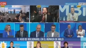 Deputado Eduardo Bolsonaro é retirado do ar em TV na Argentina