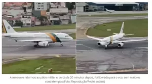 Avião presidencial de Lula enfrenta contratempo em decolagem