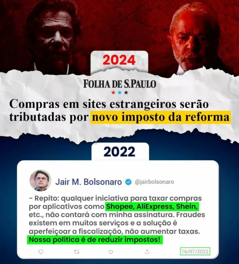 Críticas do ex-presidente Jair Bolsonaro as consequências sociais da reforma fiscal