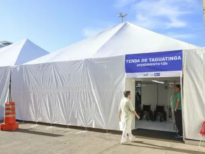 Inaugurada tenda de acolhimento para pacientes com dengue em Taguatinga