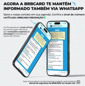 BRBCARD: Alertas de transações via WhatsApp