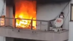 Vídeo: Criança resgatada de incêndio em Farroupilha (RS)