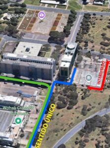 Interdição na via ao lado do estacionamento do MPDFT a partir de Quinta (19)