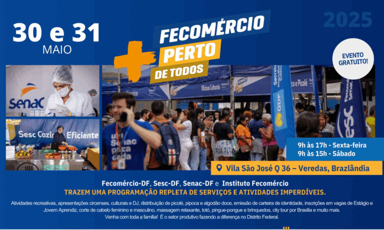 Fecomércio Mais Perto de Todos leva atendimentos gratuitos a Brazlândia