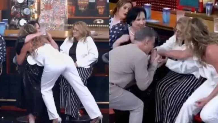 Dona Déa e Lívia Andrade selam paz ao vivo no “Domingão com Huck”