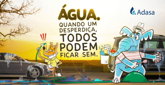 Campanha da Adasa usa humor e samba para falar sério sobre o uso da água