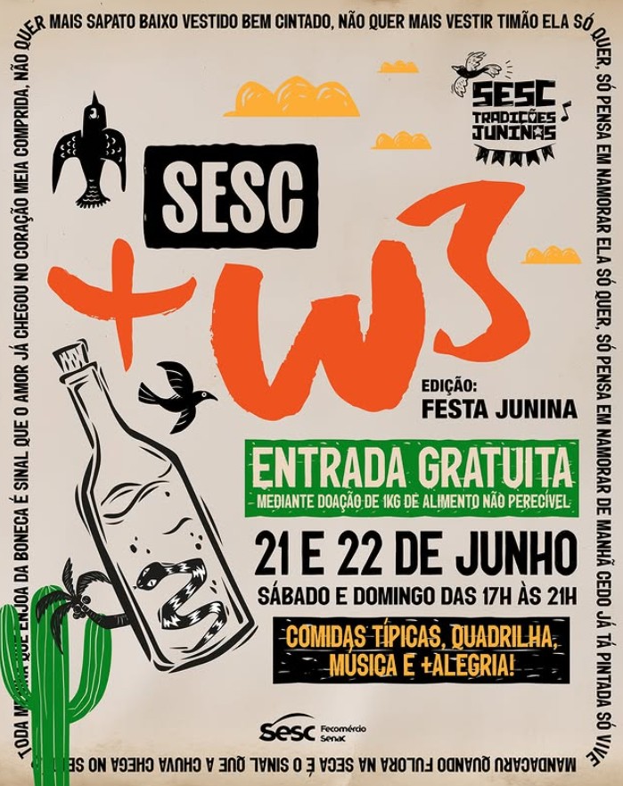 Começou o arraiá! Sesc + W3 agita o coração de Brasília